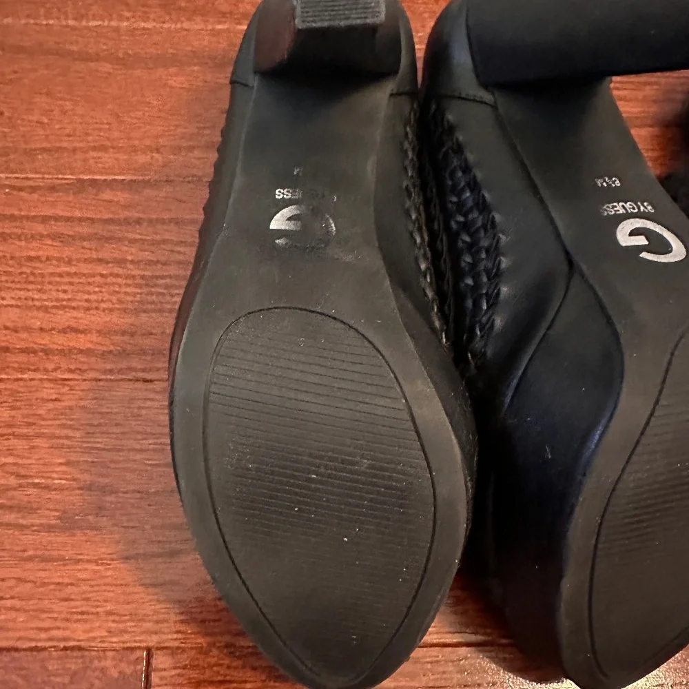 G by Guess Black Woven 6.5 Cera Platform heel - Picture 7 of 10